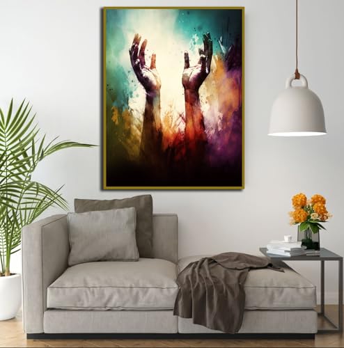 Affiches et impressions mains en prière toile sans cadre