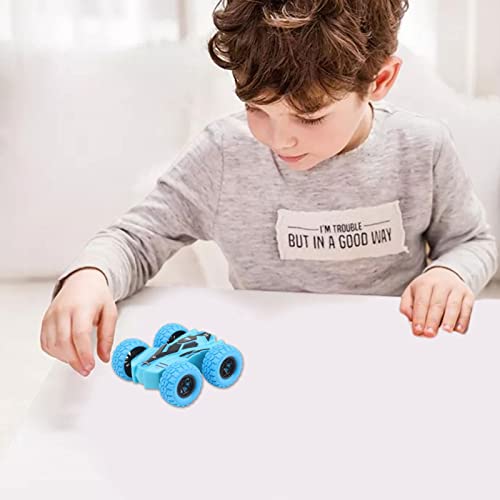 Shangjia Pull Back Car Toys, Inertia Toy Car, Double Sided Stunt Car Double-Sided Friction Powered Vehicles, Off Road Car Toy, Birthday Gifts For 3-7 Years Old Kids Boys Girls, Blue #TOP2