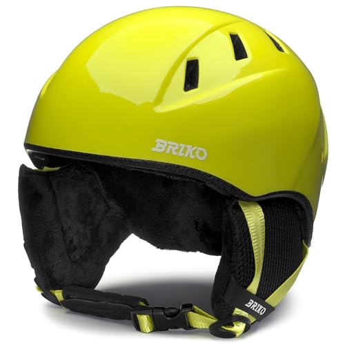 Casque de ski pour enfant vert Briko Makalu en polystyrène expansé antichoc