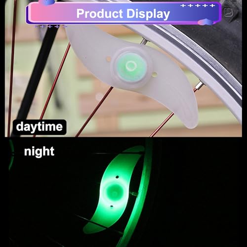 Starkvista Bike Spoke Lights for Night Riding, 4-Pack Tire Flash Lamp LED Neon Wheel Flashing Lights – LED Bike Wheel Lights for Safety, Fun Rides, Festivals – Bike Accessories Kids & Adults - Image 3