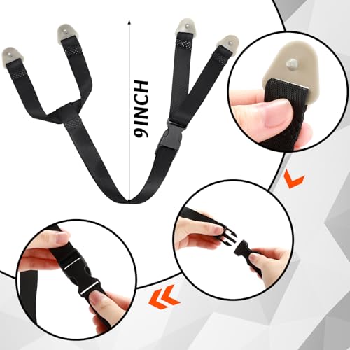tessco of fun 4 peças rígidas, tiras de queixo, ajustável, para ajuste de capacete, acessórios de ca