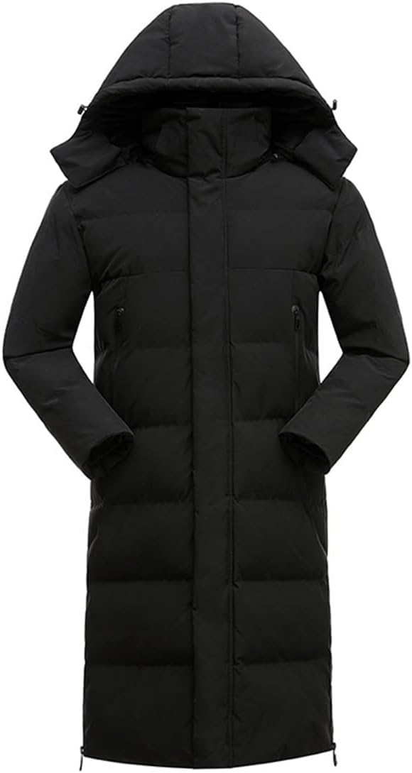 Unisex long windproof jacket, thickened, warm and fashionable long jacket in autumn and winter