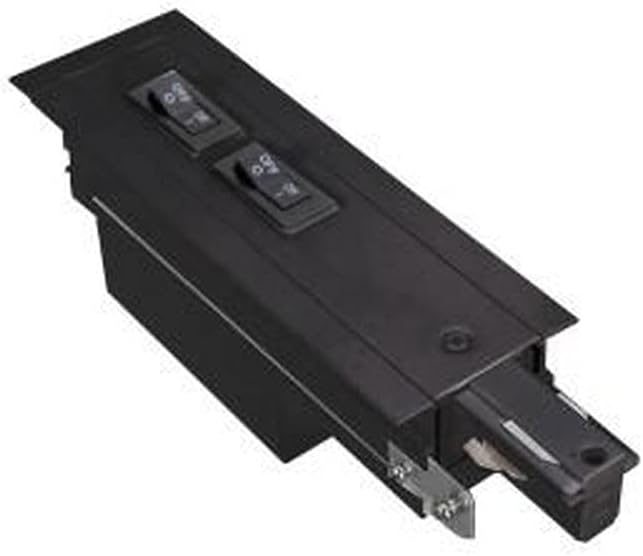 WAC Lighting WEDL-RT-10A-BK W Recessed Track Flanged Live End Left Current Limiter