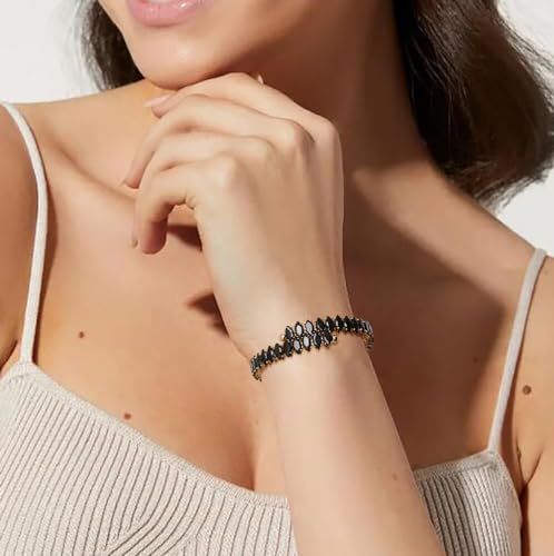 Rhinestone Cuff Bracelet Cubic Zirconia Tennis Bracelets Open Adjustable Elastic Bangle for Women2