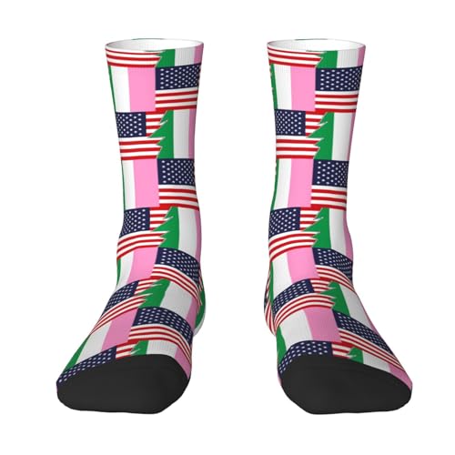Newfoundland Tricolour And America Socks For Men Women Gift Wicking Sport Casual Running Socks2