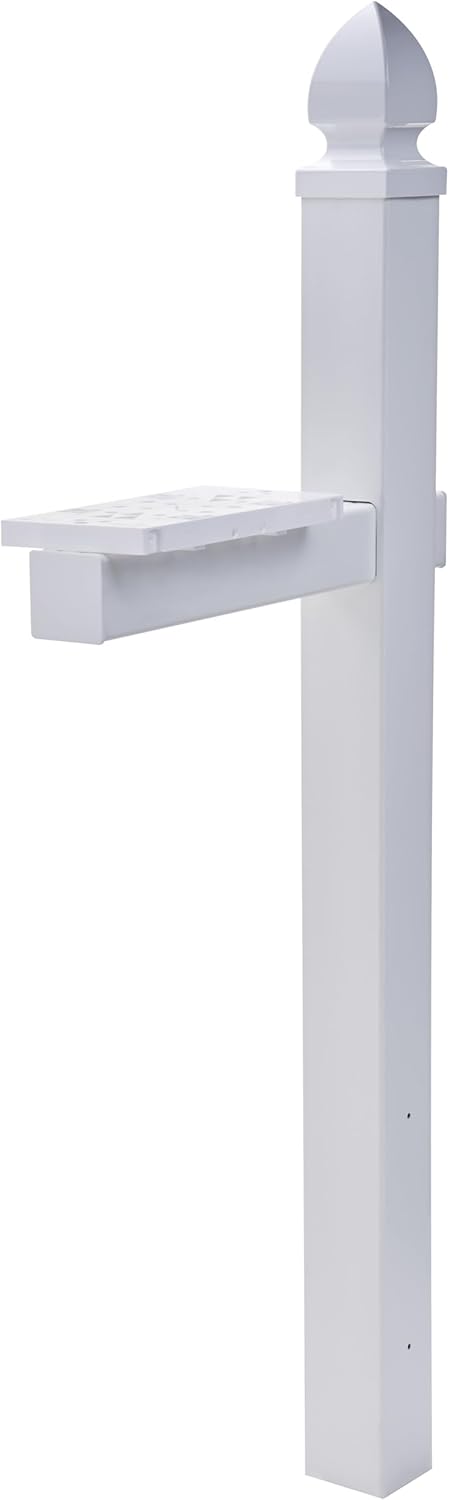 Architectural Mailboxes Whitley Plastic Mailbox Post, Compatibility Code A, B, C, WP000WAM, White