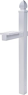 Architectural Mailboxes Whitley Plastic Mailbox Post, Compatibility Code A, B, C, WP000WAM, White