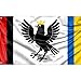 Produktbild Ivano-Frankivsk Region, Ukraine Flagge | Einzigartiger Designdruck | Made in EU (90 x 150 cm)
