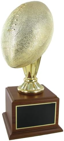 SHOP AWARDS AND GIFTS Customizable Championship Gold Football Trophy, Includes Personalization