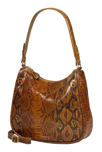 Sac hobo python marron Burkely sac à épaule bandoulière cuir