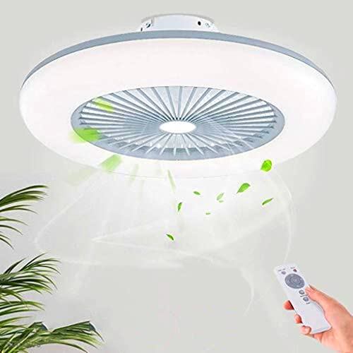 Ventilateur de plafond silencieux et plafonnier LED dimmable pour salon