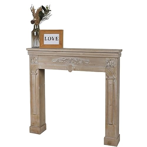 Fornord Contour de cheminée Bois Cottage Bois Naturel céruse