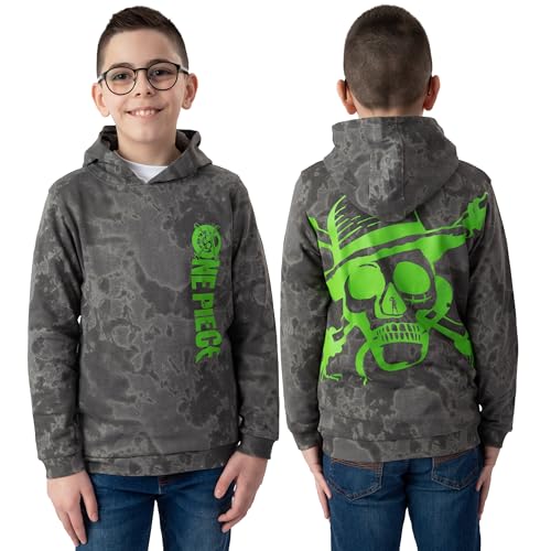 One Piece Boys Hoodie, Anime Kids Hoodie, Hooded Sweatshirt, Grey 8-9 Years - Image 2