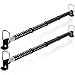 Zone Tech In-Car Expandable Clothes Bar - 2-Piece Classic Black Premium Quality Expandable Clothes Bar