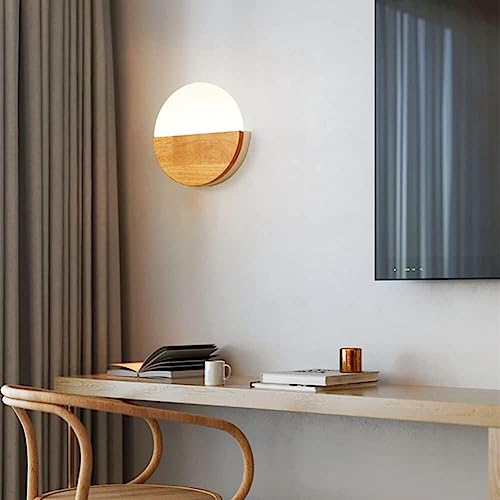 Lámpara de pared de madera de granja con aplique de pared minimalista rectangular LED 4