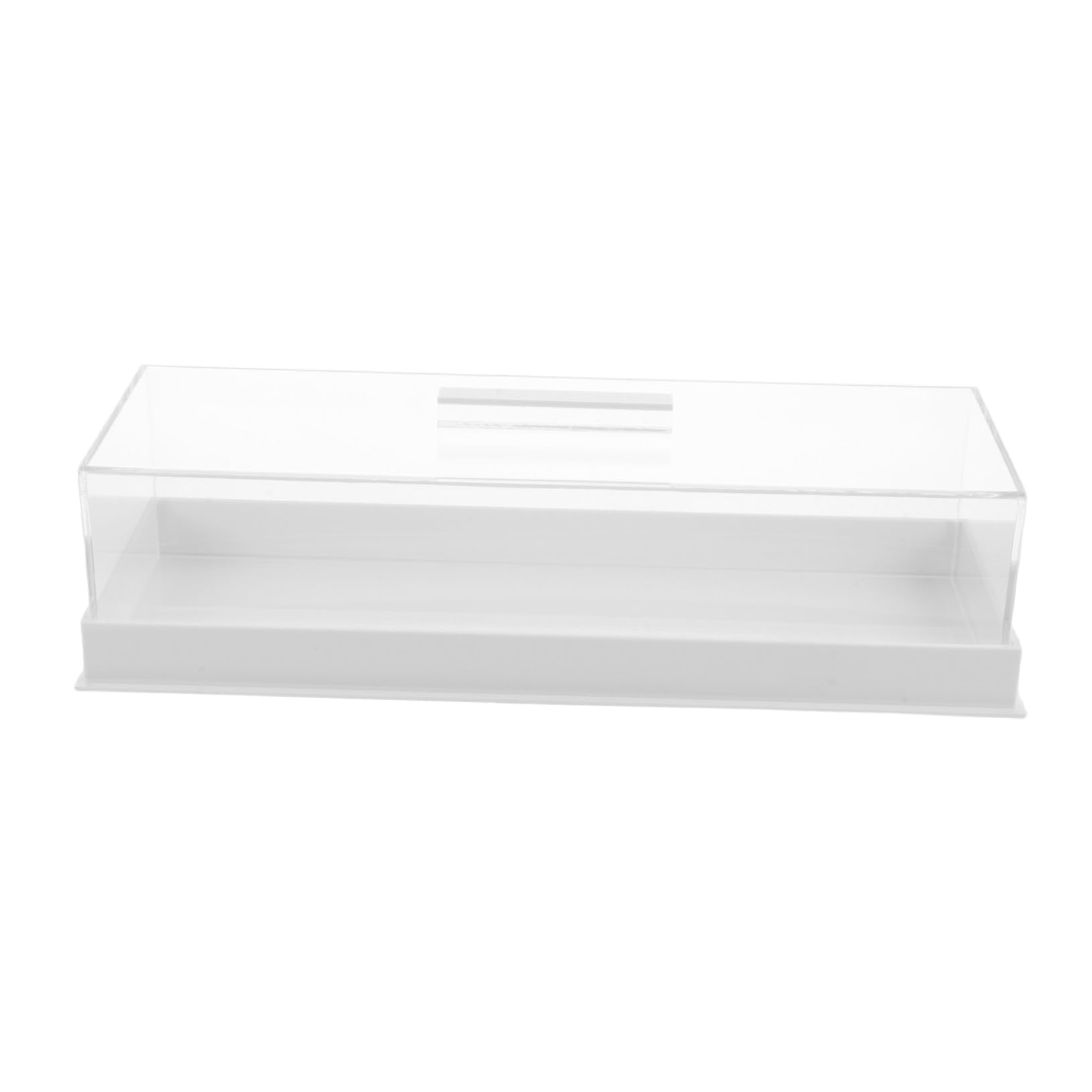 Caja de Presentación Rectangular de Acrílico para Pasteles con Tapa Bandeja de Pan para Panadería Cafetería y Hogar Soporte de Postre Transparente