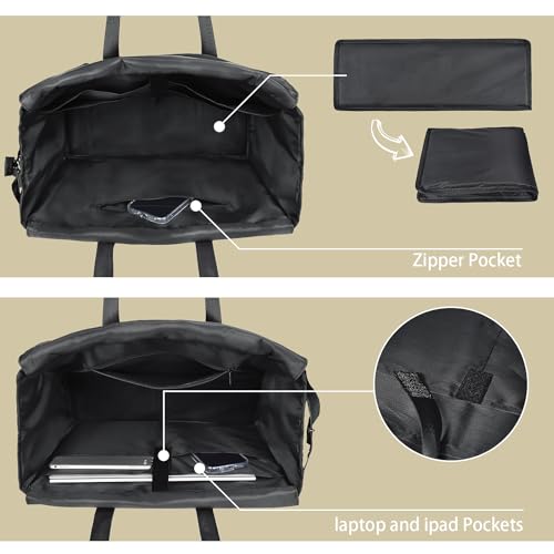 CLOUDMUSIC Large Tote Bag For Women Travel Nurse Teacher Work Waterpoof With Zipper Utility Everything Bags4