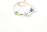 Vista 3 de Anxiety Ring Anti Stress Relief Fidget Worry Ring Adjustable Opal Beads Spinner Ring 14k Gold Filled