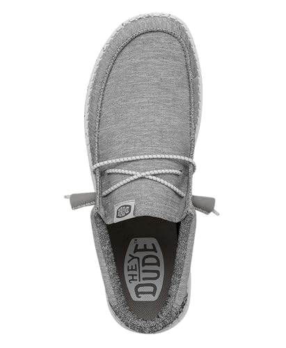 Image of HEYDUDE Men's Wally-Sport Knit Grey Size 12 | Men's Shoes | Men Slip-on Loafers | Comfortable & Light-Weight