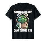 Lustiger Spruch Guten Morgen? Ganz dünnes EIS! Motiv Frosch T-Shirt