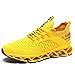 Men's Running Shoes Blade Tennis Walking Fashion Sneakers Breathable Non Slip Gym Sports Work Trainers A Yellow