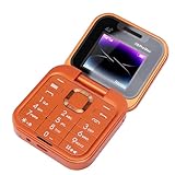 Yunir 4G LTE Flip Phone, Unlocked Seniors Cell Phone Dual SIM Standby 1.77" Screen with Bluetooth 5.0 and High Volume Speaker, for Elderly and Backup Emergency Use (Orange)
