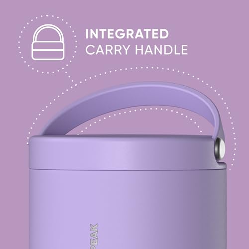 Image of Hydrapeak 18oz Stainless Steel Vacuum Insulated Food Jar for Hot Food and Cold Food, Wide Mouth Leak-Proof Soup Jar for Adults, 10 Hours Hot and 16 Hours Cold (Lavender)
