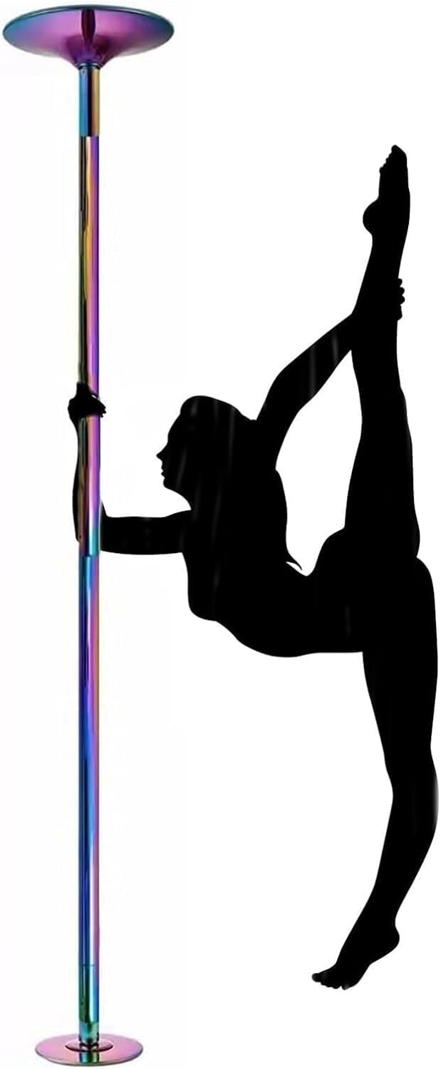 NGDFGR Dance Pole Professional Spinning Pole Spinning Dance Pole Kit For 7.3Ft-12.5Ft, Removable & Adjustable Spinning/Static Pole For Heavy Duty Plus Size Women, Holds Up To 40,Color-9.4ft-9.8ft