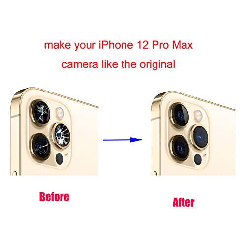 3 peças/conjunto de substituição de lente de câmera traseira para iPhone 12 Pro Max (6,7 polegadas),