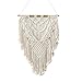 Produktbild natuli Makramee Wandbehang Boho Deko Zimmer 100% Baumwolle handgewebter Wandteppich Wanddeko für Wohnzimmer, Schlafzimmer, Balkon gratis Wandhaken Zimmer Deko