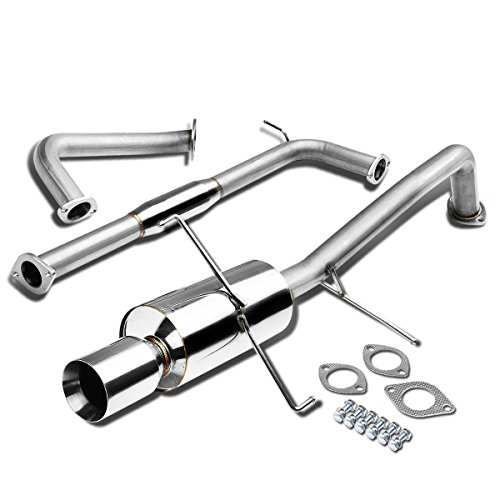 4 Inches Rolled Muffler Tip Catback Exhaust System Compatible with Nissan Maxima 00-03