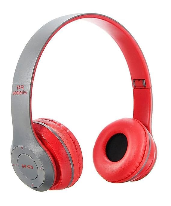 P47 Wireless Portable Gaming Bluetooth Headset (Red)