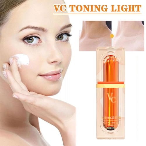 kunbry Five Vitamin C Tone-Up Cream,Five Vitamin C Natural Makeup Cream,Tone Up Cream,Vitamin C Cream,Hydrating Beauty Face Cream,Vitamin C Moisturizing Tone-Up Cream, For All Skin Type Face Serum (2pc) 30g