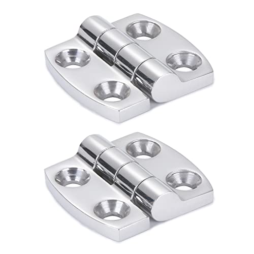 Atibin Deck Door Stainless Hinge Boat Cabinet Removable Marine Hinge Steel Mirror Polished Boat Hinge Hatch Sus316 1.59 Inch X 1.51 Inch 2Pcs #TOP7