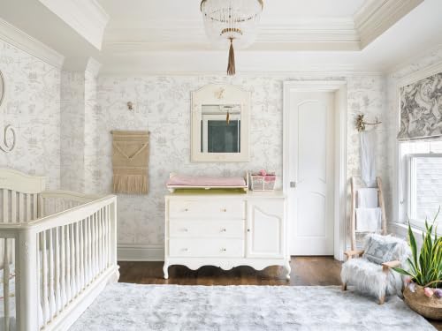 Dimoon 78.7"x17.3" Peel and Stick Wallpaper Contact Paper Boho Beige Wallpaper Brown Floral Removable Wall Paper Self Adhesive Vintage for Nursery Bedroom DIY Colorable Papel Tapiz para Pared by Dimoon - Used condition - Image 3
