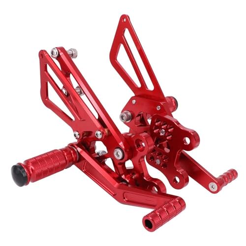 Reposapiés Ajustables CNC Para Motocicleta Pedales De Pie Trasero Para Kawasaki Para ZX-14R Para ZX14R Para ZX 14R ABS 2012-2017 Estriberas Moto(Rojo)