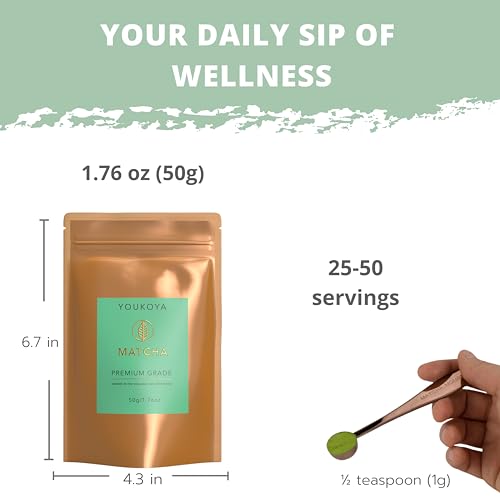Image of inchMatcha Tea Powder, Authentic Japanese Unsweetened Pure Matcha, Premium Grade from Kagoshima Volcanic Soil, Green Tea Powder 1.06oz (30g) inch