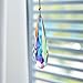 H&D HYALINE & DORA 120mm Hanging Window Crystal Teardrop Prism, Suncatcher Crystal Light Catcher, Glass Hanging Ornaments, Rainbow Maker Pendant Decoration