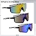 Large Frame Cycling Sunglasses Pack: 3 Pcs with Colorful Mirror Lenses for Sports and Sun Protection
