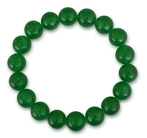 Elastico Bracciale in giada, giada Malesia, naturale, verde, rotondo, 8 mm, taglia unica, giada, giada, One Size, giada, Giada