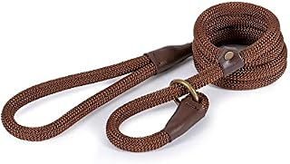Ancol Deluxe Nylon Rope Slip Lead Brown 1.5mx12mm