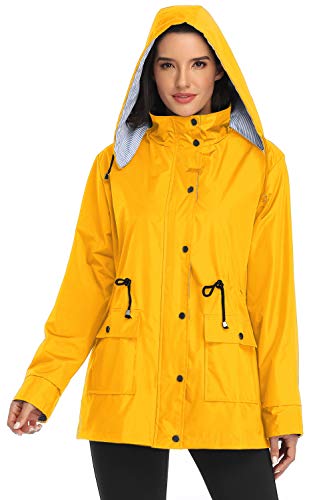Arthas Women Light Rain Jacket Waterproof Active Outdoor Trench Raincoat With Hood Lightweight Plus Size For Girls thumb #3