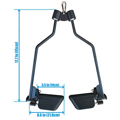 Image of Adjustable Lat Pull down Bar, Cable Machine Attachments for Gym, Home Gym Fitness T-bar Row Pulldown Attachments, Lat Pull Down Machine Wide Grip Neutral Grip Handle