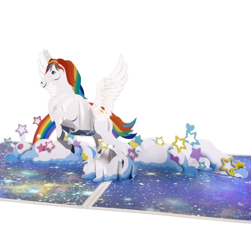 Amazon | GREETING ART ユニコーングリーティングカード 3D