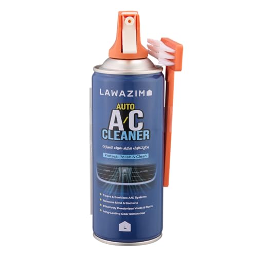Lawazim Air-Con Cleanout Spray - 450ml - Evaporator & Heater Foam Cleaner with Mold & Bacteria Removal HVAC Coil and Vent Cleaning Odor Eliminator - for Car A/C Home Air Conditioners Systems