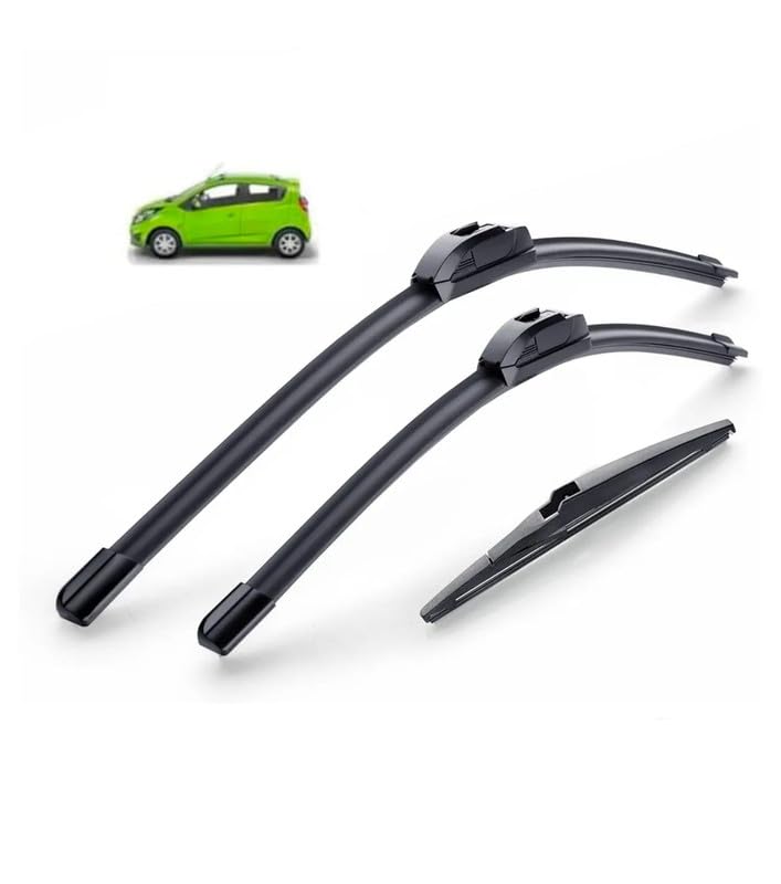 Image of AWB 22 inch+16 inch Frameless /Soft Wiper Blades with 12 inch Rear Specific Wiper Blade Replacement Set for Beat(Set of 3)