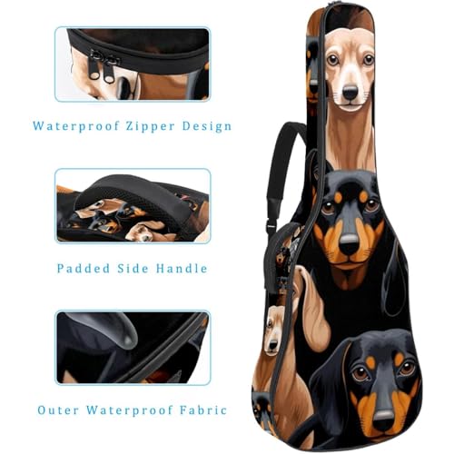 Sac pour guitare imperméable avec couche de protection antichoc