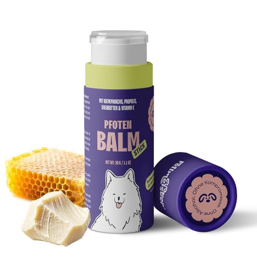 Fellmeister® Pfotenbalsam Hund – Pfotenpflege Stick mit Bienenwachs, Propolis, Sheabutter & Vitamin E – Für Sommer & Winter – Made in Germany