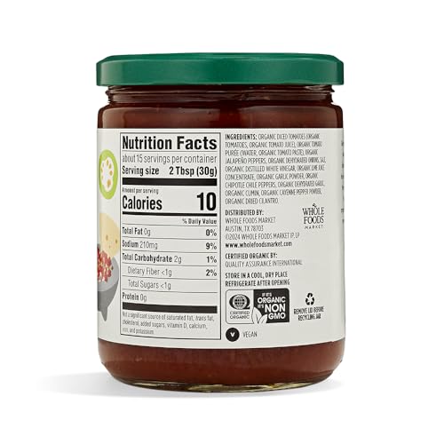 365 By Whole Foods Market, Organic Salsa, Restaurant Style Medium, 16 Ounce