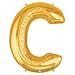 Betallic Large C Shaped Balloon, 40 Inch, Gold